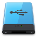 Blue USB B icon